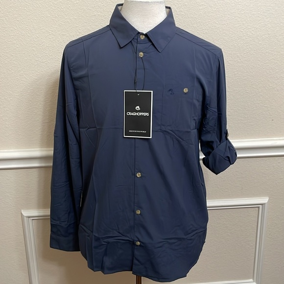 Craghoppers NOSILIFE NUORO LONG SLEEVE SHIRT - Steel Blue - Picture 2 of 15
